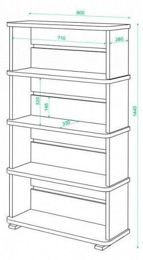 Стеллаж Домино СБ-25/4 в Карталах - kartaly.mebel24.online | фото 3