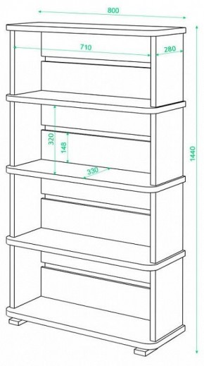 Стеллаж Домино СБ-25/4 в Карталах - kartaly.mebel24.online | фото 2
