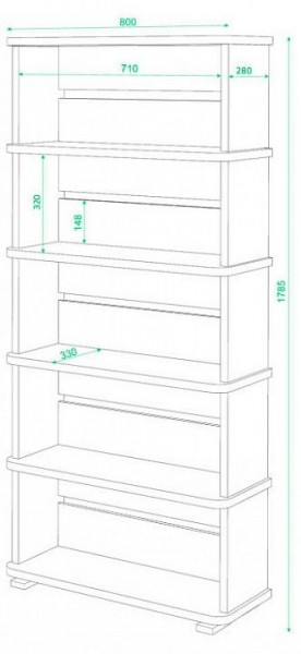 Стеллаж Домино СБ-25/5 в Карталах - kartaly.mebel24.online | фото 2