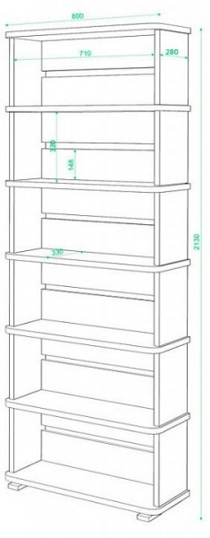 Стеллаж Домино СБ-25/6 в Карталах - kartaly.mebel24.online | фото 2