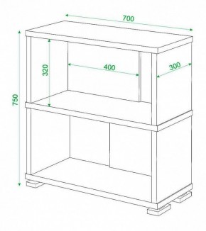 Стеллаж книжный Домино нельсон СБ-10_2 в Карталах - kartaly.mebel24.online | фото 3