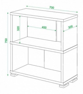 Стеллаж книжный Домино СБ-10_2 в Карталах - kartaly.mebel24.online | фото 3