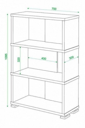 Стеллаж книжный Домино СБ-10_3 в Карталах - kartaly.mebel24.online | фото 3