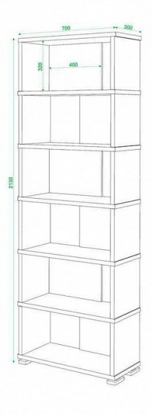 Стеллаж книжный Домино СБ-10_6 в Карталах - kartaly.mebel24.online | фото 2