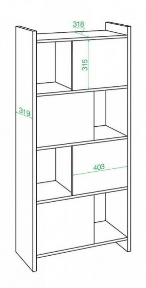 Стеллаж комбинированный Домино Лайт СТЛ-3В в Карталах - kartaly.mebel24.online | фото 2