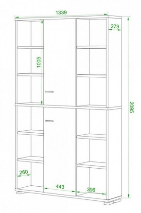 Стеллаж комбинированный Домино ПУ-40-2 в Карталах - kartaly.mebel24.online | фото 2