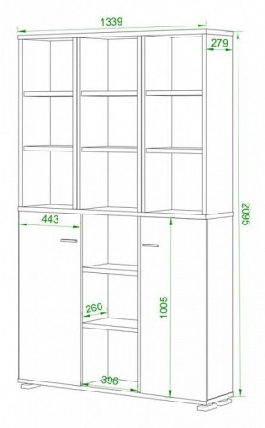 Стеллаж комбинированный Домино ПУ-40-6 в Карталах - kartaly.mebel24.online | фото 2