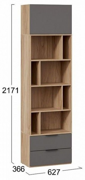 Стеллаж комбинированный Порто Исп. 2 ТД-393.07.20 в Карталах - kartaly.mebel24.online | фото 5