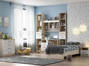 МАРТИНА Стеллаж с ящиками (Белый глянец/дуб сонома) в Карталах - kartaly.mebel24.online | фото 3