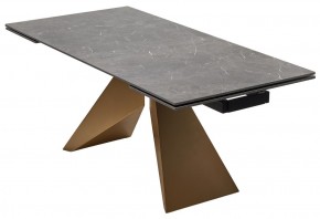 Стол ALES 180 BLACK GRAVE SOLID CERAMIC, керамика / бронзовый, ®DISAUR в Карталах - kartaly.mebel24.online | фото 14