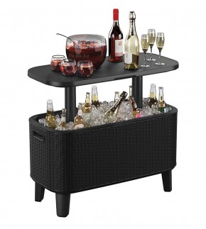 Стол Беви Бар (Bevy Bar Large Cool Bar), графит в Карталах - kartaly.mebel24.online | фото 3