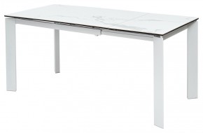Стол CORNER 120 MATTE STATUARIO Белый мрамор матовый керамика, стекло/ белый каркас, ®DISAUR в Карталах - kartaly.mebel24.online | фото 1
