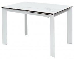 Стол CORNER 120 MATTE STATUARIO Белый мрамор матовый керамика, стекло/ белый каркас, ®DISAUR в Карталах - kartaly.mebel24.online | фото 2
