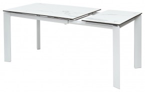 Стол CORNER 120 MATTE STATUARIO Белый мрамор матовый керамика, стекло/ белый каркас, ®DISAUR в Карталах - kartaly.mebel24.online | фото 5