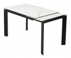 Стол CORNER 120 MATTE STATUARIO Белый мрамор матовый керамика, стекло/ черный каркас, ®DISAUR в Карталах - kartaly.mebel24.online | фото 3