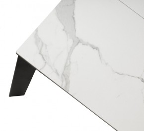 Стол CORNER 120 MATTE STATUARIO Белый мрамор матовый керамика, стекло/ черный каркас, ®DISAUR в Карталах - kartaly.mebel24.online | фото 8