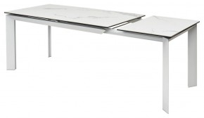 Стол CREMONA 140 MATTE STATUARIO Белый мрамор матовый, керамика/ белый каркас, ®DISAUR в Карталах - kartaly.mebel24.online | фото 6