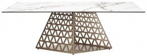 Стол ENNA 220 KL-188 Контрастный мрамор матовый, итальянская керамика/ каркас цвета шампань, ®DISAUR в Карталах - kartaly.mebel24.online | фото 10