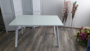 Стол ФИН 140 Белый, стекло/ Белый каркас М-City в Карталах - kartaly.mebel24.online | фото 9