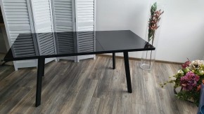 Стол ФИН 140 Черный, стекло/ Черный каркас М-City в Карталах - kartaly.mebel24.online | фото 9