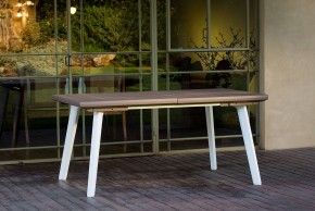 Стол Гармония раздвижной (Harmony Extendable) белый-капучино в Карталах - kartaly.mebel24.online | фото 1