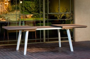 Стол Гармония раздвижной (Harmony Extendable) белый-капучино в Карталах - kartaly.mebel24.online | фото 3