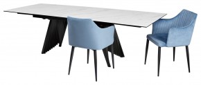 Стол IVAR 200 MARBLES KL-99 Белый мрамор, итальянская керамика, ®DISAUR в Карталах - kartaly.mebel24.online | фото 4