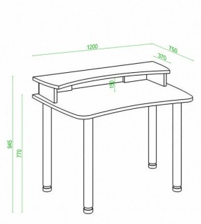 Стол компьютерный Домино Лайт СКЛ-Софт120МО+НКИЛ120 в Карталах - kartaly.mebel24.online | фото 3