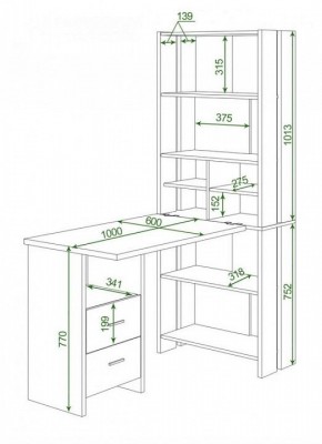 Стол компьютерный Домино Lite СТЛ-ОВ+С100Прям+ТЯЛ в Карталах - kartaly.mebel24.online | фото 2