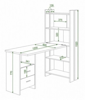 Стол компьютерный Домино Lite СТЛ-ОВ+С120Прям+ТЯЛ в Карталах - kartaly.mebel24.online | фото 2