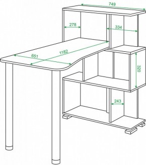 Стол компьютерный Домино нельсон СЛ-5-3СТ-2 в Карталах - kartaly.mebel24.online | фото 2