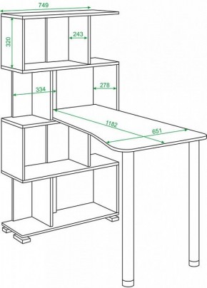 Стол компьютерный Домино СЛ-5-4СТ-2+БД+БЯ в Карталах - kartaly.mebel24.online | фото 2