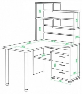 Стол компьютерный Домино СР-132-140 в Карталах - kartaly.mebel24.online | фото 2