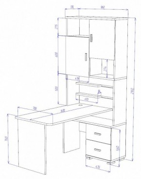 Стол компьютерный Домино СР-720/140 в Карталах - kartaly.mebel24.online | фото 2