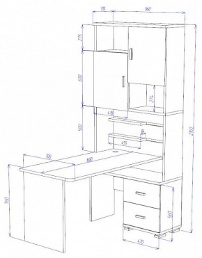 Стол компьютерный Домино СР-720/160 в Карталах - kartaly.mebel24.online | фото 2