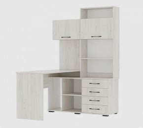 Стол компьютерный "ПКС-11" ЛЕВЫЙ (дуб крафт белый) в Карталах - kartaly.mebel24.online | фото