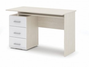 Стол компьютерный Симба Дуб белфорт-Белый глянец в Карталах - kartaly.mebel24.online | фото 1