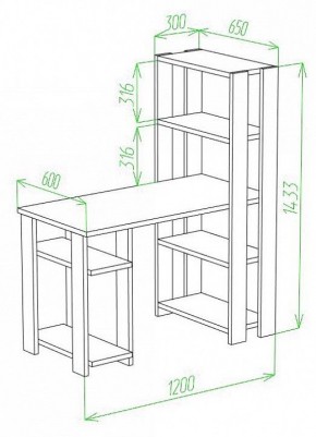 Стол компьютерный Slim СТН-145/120 в Карталах - kartaly.mebel24.online | фото 2