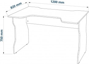 Стол компьютерный ВАРДИГ K1 120x82, антрацит/фиолетовый в Карталах - kartaly.mebel24.online | фото 3
