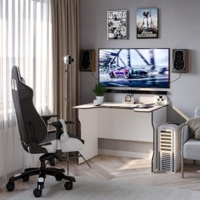 Стол компьютерный ВАРДИГ K2 100x82, белый/черный в Карталах - kartaly.mebel24.online | фото 4