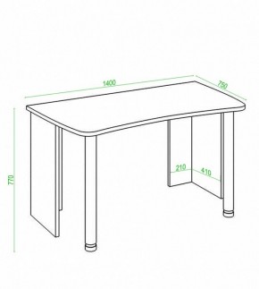 Стол офисный Домино Лайт СКЛ-Софт140 в Карталах - kartaly.mebel24.online | фото 3