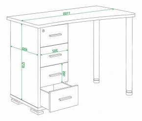 Стол письменный Домино СКМ-50 в Карталах - kartaly.mebel24.online | фото 6