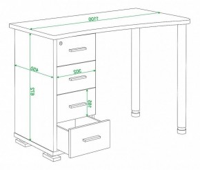 Стол письменный Домино СКМ-50 в Карталах - kartaly.mebel24.online | фото 6