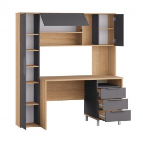 Стол рабочий 12.95 N Комфорт (Дуб сонома, Темно - серый U2601) в Карталах - kartaly.mebel24.online | фото 2