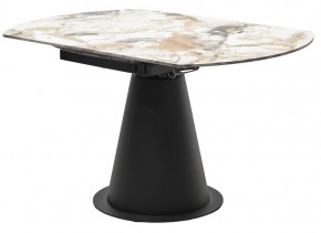 Стол TERAMO 135 GLOSS GRAND JADE SOLID CERAMIC, керамика, поворотн.механизм / Черный каркас, ®DISAUR в Карталах - kartaly.mebel24.online | фото 10