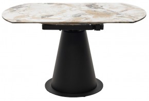 Стол TERAMO 135 GLOSS GRAND JADE SOLID CERAMIC, керамика, поворотн.механизм / Черный каркас, ®DISAUR в Карталах - kartaly.mebel24.online | фото 16