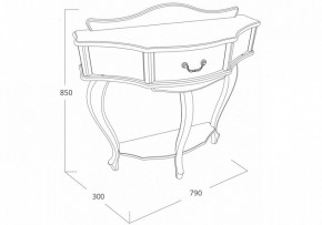 Стол туалетный Джульетта в Карталах - kartaly.mebel24.online | фото 2