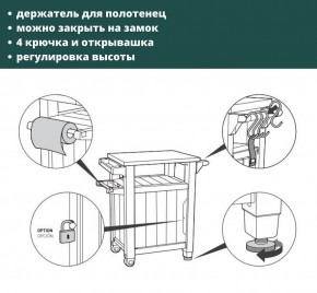 Столик для барбекю 105л (Unity 105L) графит в Карталах - kartaly.mebel24.online | фото 5