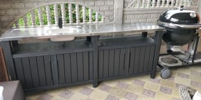 Столик для барбекю 415 Л (Unity Chef 415 L) графит в Карталах - kartaly.mebel24.online | фото 1