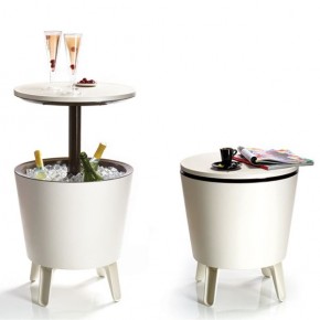 Столик-холодильник COOL BAR крем-шоколад в Карталах - kartaly.mebel24.online | фото 1